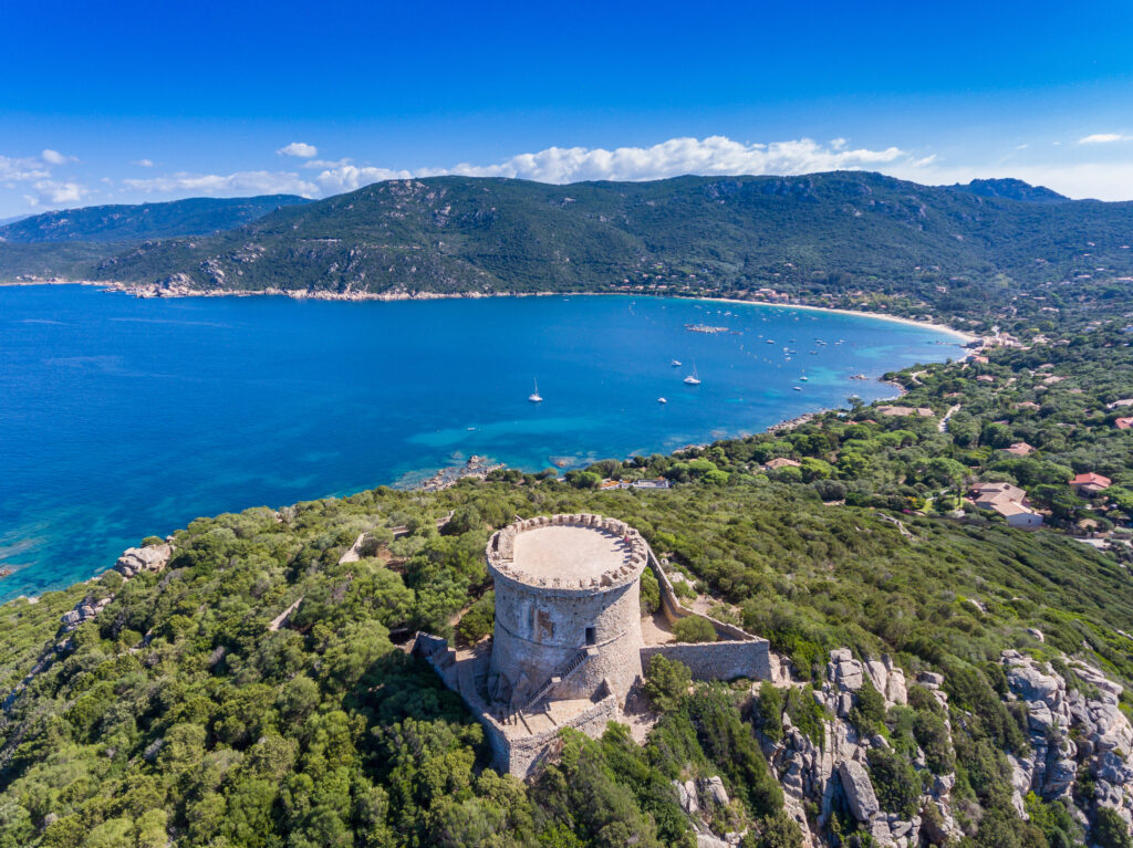 The Campomoro tower, the largest Genoese tower in Corsica